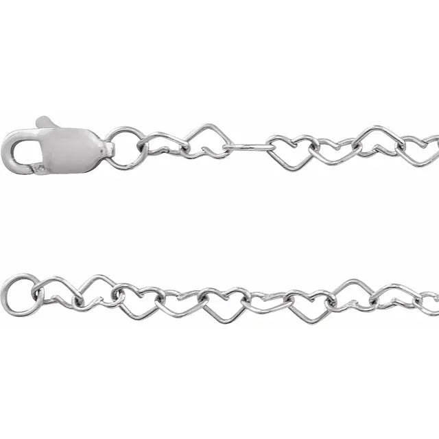 14K Heart Bracelet - The Chain Shop