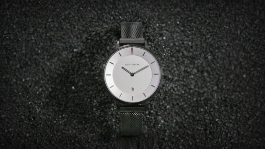 Piano Black Minimalist Mesh - 38mm