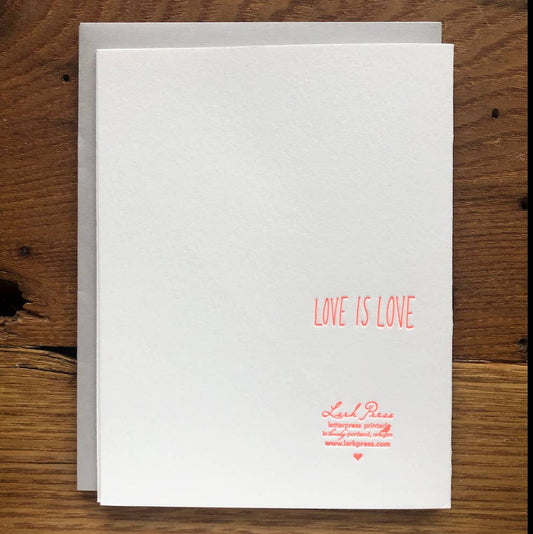 Hands Making Heart Letterpress Card