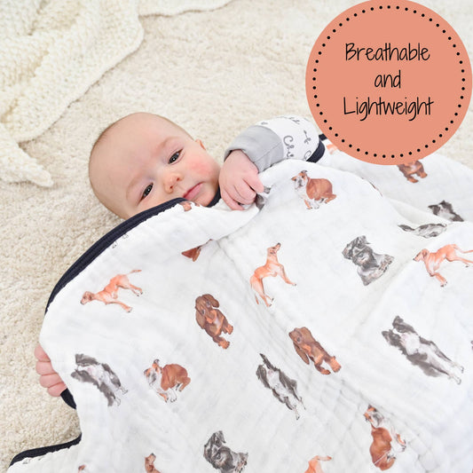 Muslin Blanket - Toddler - Dogs