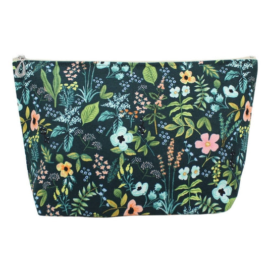 The Large Makeup Bag | Lined Zip Pouch | Cotton