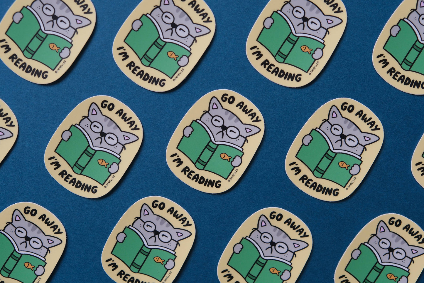 Go Away I'm Reading Sticker