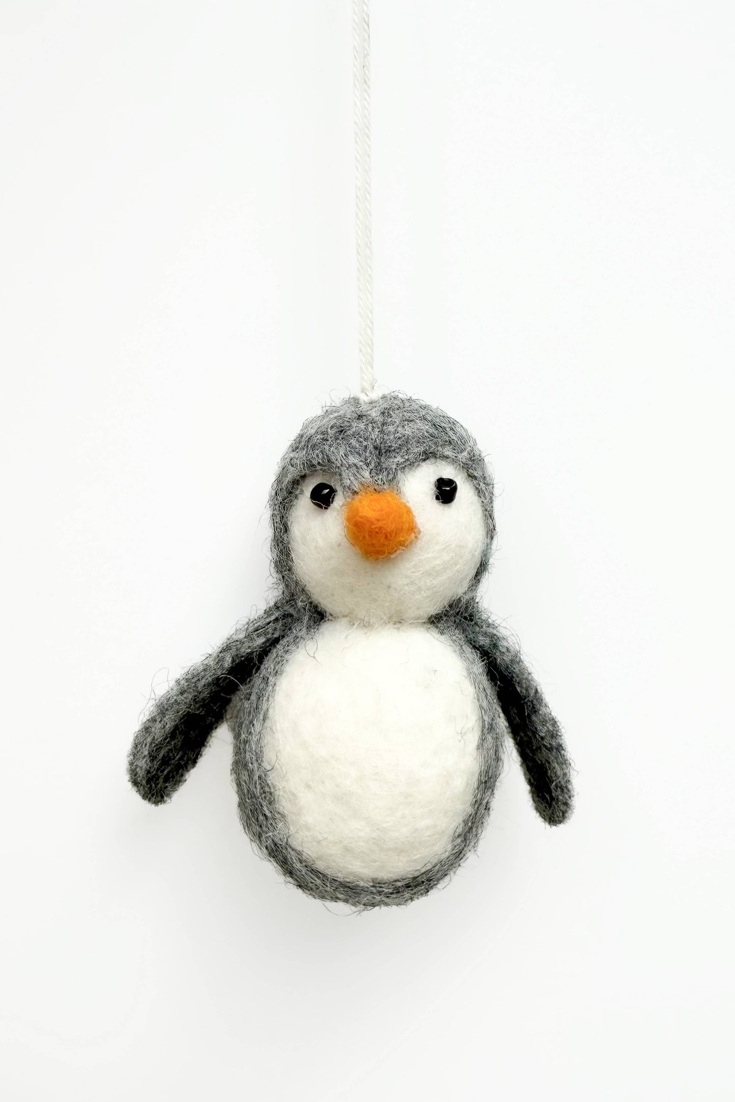 Felt Penguin (Gray) / Handmade Christmas Ornament