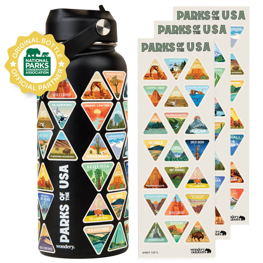 National Parks of the USA - Adventure Bucket List Bottle - 32oz, Metal