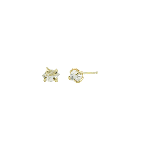 14K Herkimer Diamond Stud Earrings (Pair)