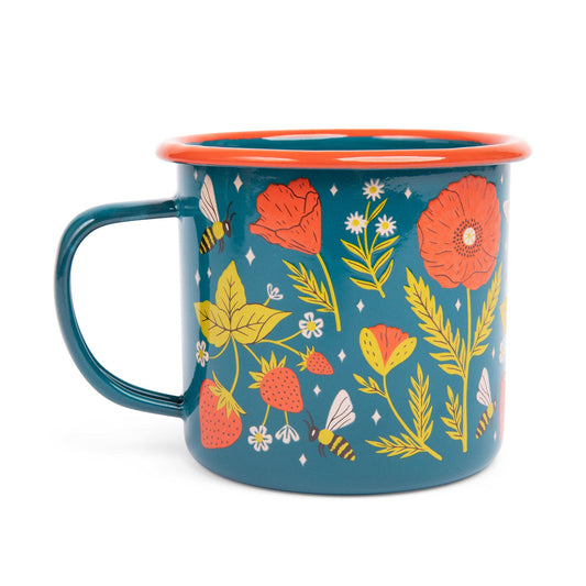 Enamel Coffee & Camp Mug | Garden Buzz