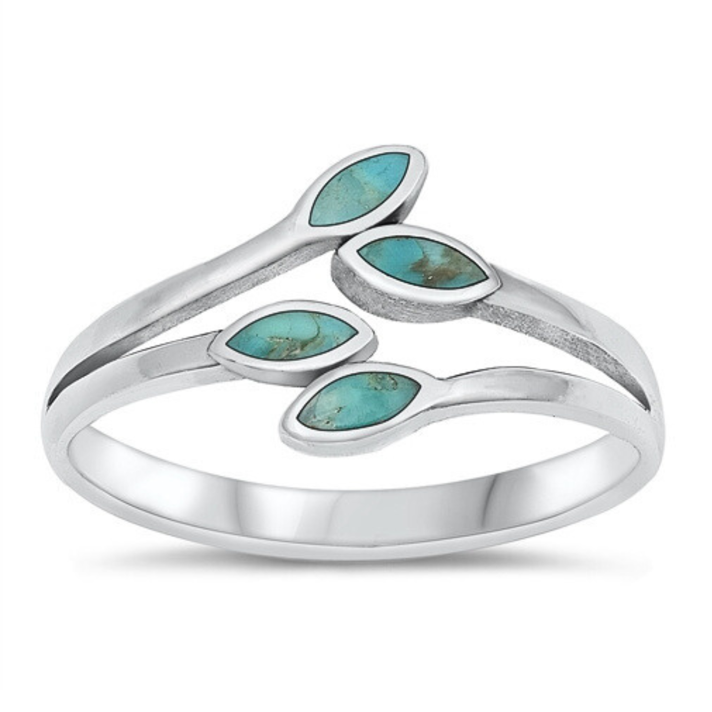 Turquoise Leaves Ring