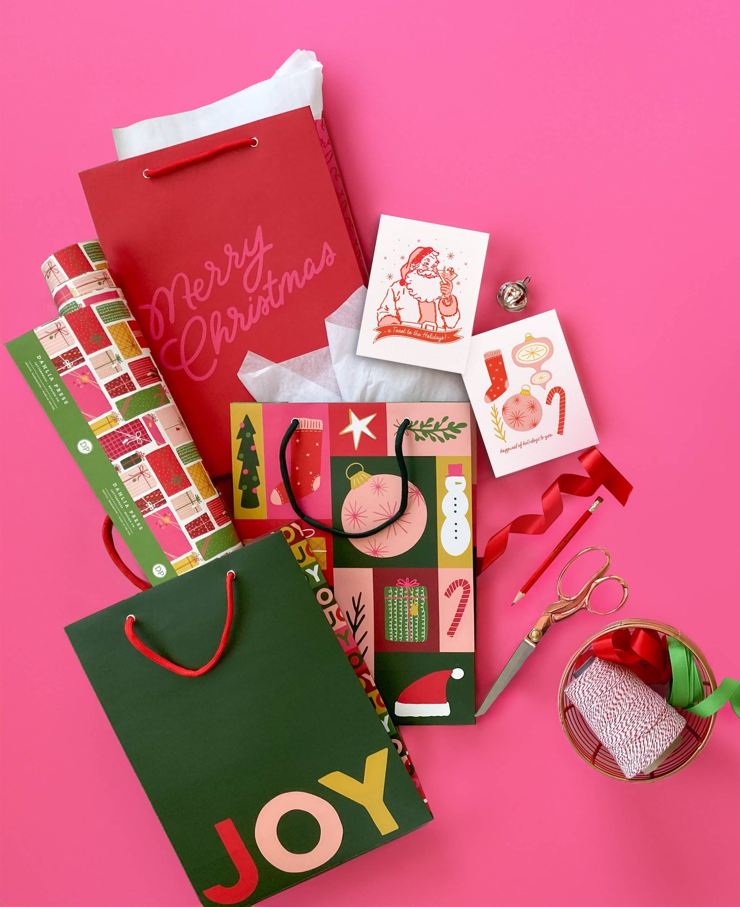 Christmas Quilt, Holiday Gift Bag