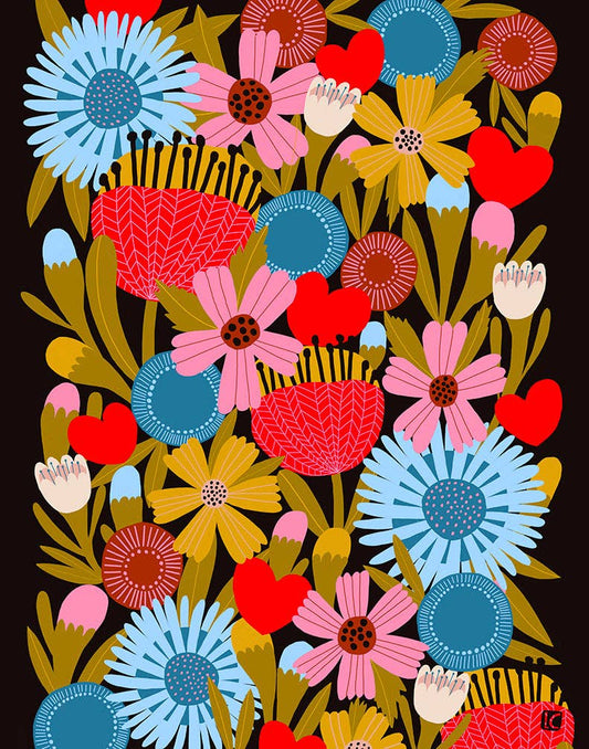 Art Print - Jolies Fleurs "Pretty Flowers" - Floral Wall Art