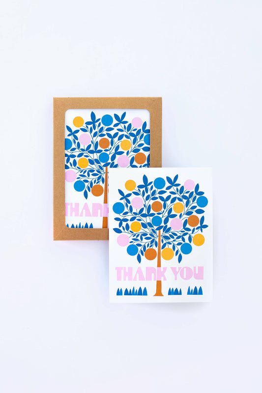 Blooming Tree Thank You Greeting Card
