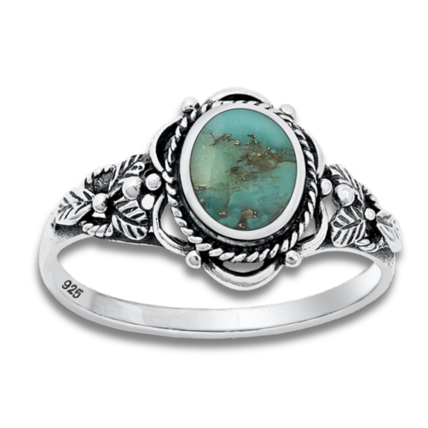 Turquoise Floral Ring