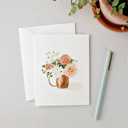 Dahlia bouquet notecard