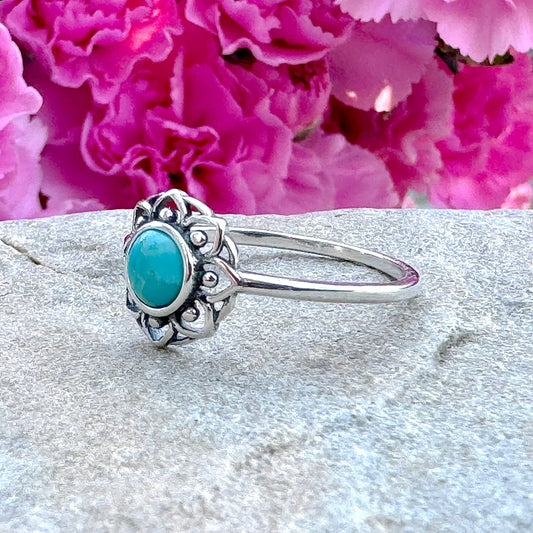 Turquoise Lotus Ring