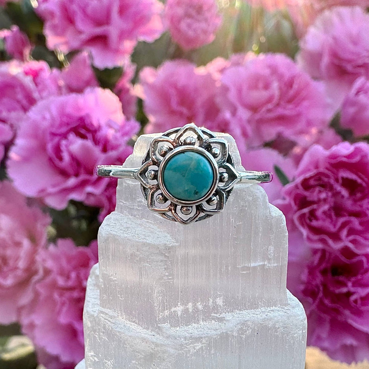Turquoise Lotus Ring