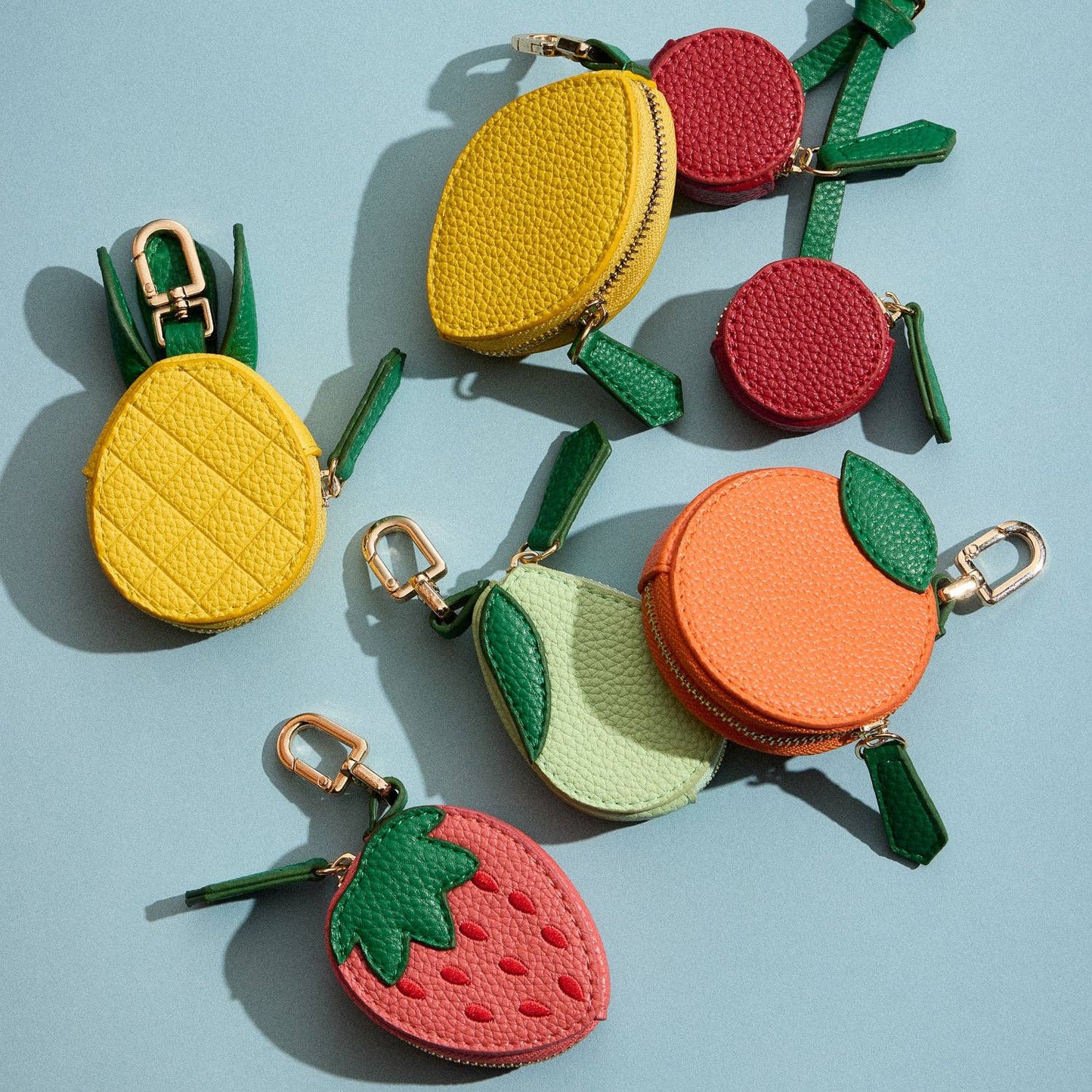 Refined Avocado Leather Keychain Pouch