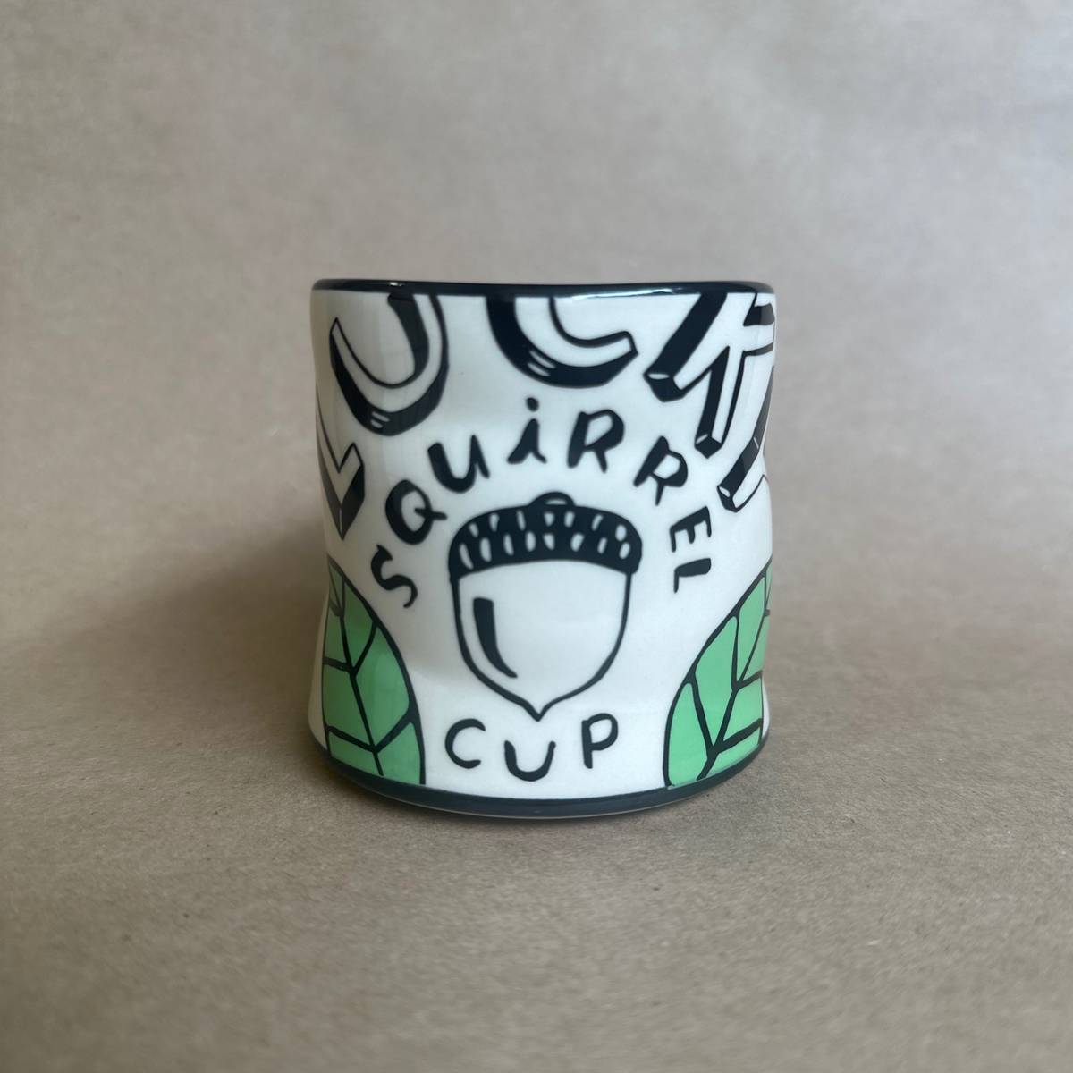 Lucky Squirrel Cup - Medium Ceramic Christmas Holiday Gift