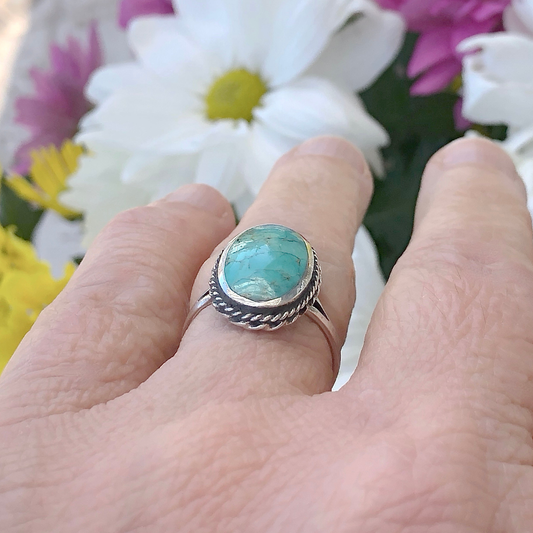 Large Oval Turquoise Ring