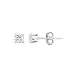 Cubic Zirconia Square Post Earrings