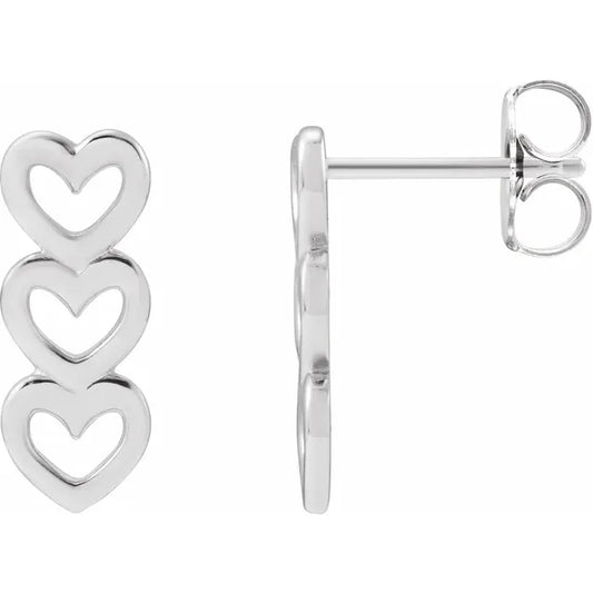 Sterling Silver Heart Earrings