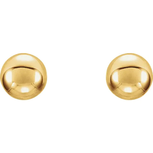 14K Gold Ball Studs (Pair)