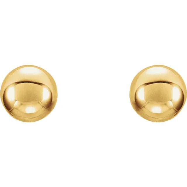 14K Gold Ball Studs (Pair)