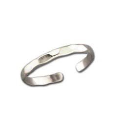 Thin Hammered - Adjustable Toe Ring