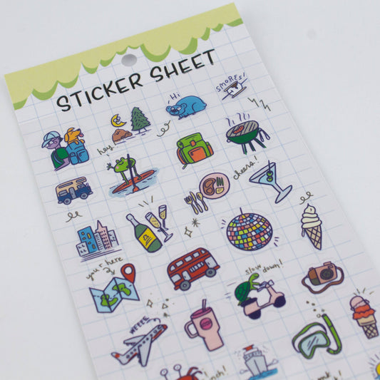 Travel 01 - Clear Planner Sticker Sheet