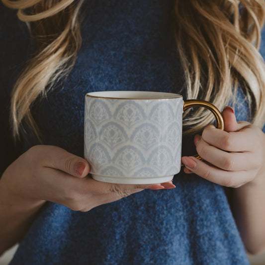 Blue Fan Quilt - Coffee Mug