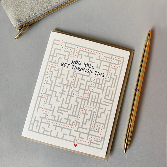 Get Through This Maze Sympathy Card