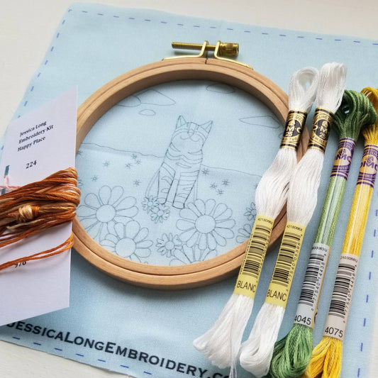 Happy Cat - Embroidery Kit