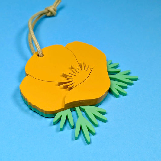 California Poppy Ornament
