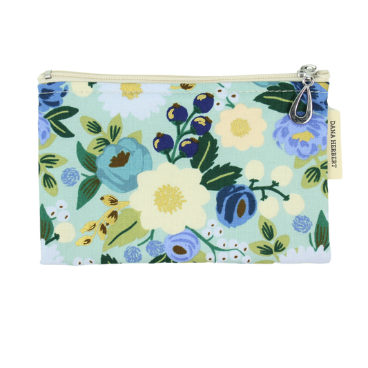 The Coin Purse | Small Zip Pouch | Metallic Cotton