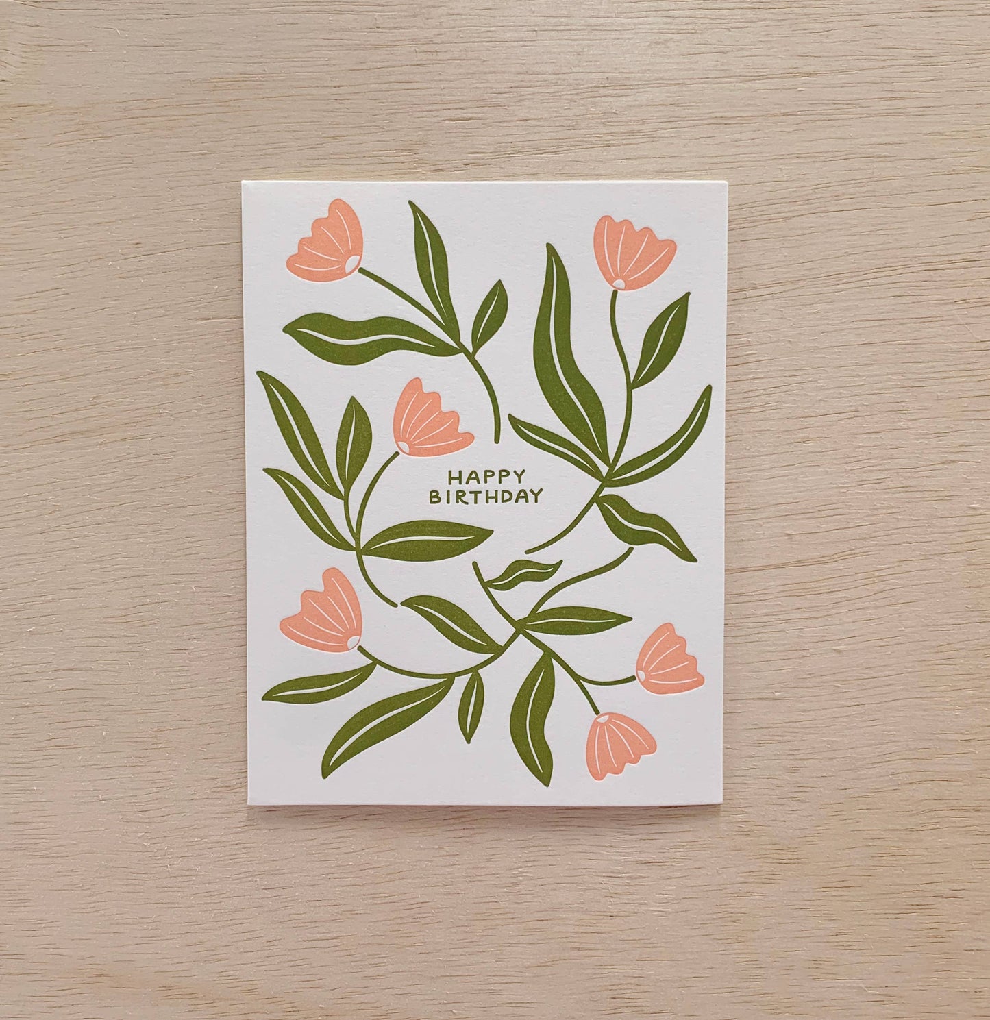 Abstract Flowers - Birthday Card