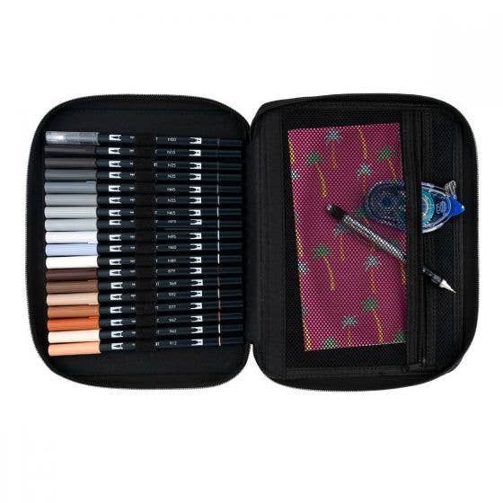 54pc Set With Zipper Marker Case, Black