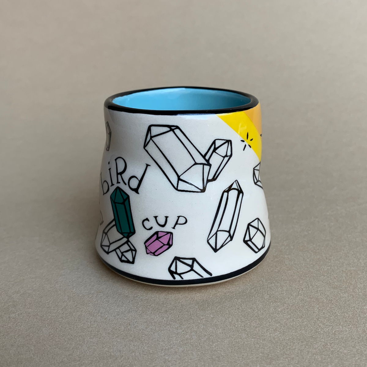 Lucky Hummingbird Cup - Small Ceramic Christmas Holiday Mug