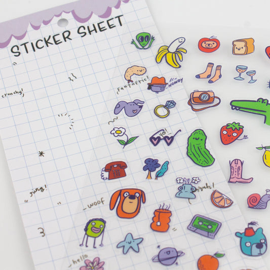 Stuff 01 - Clear Planner Sticker Sheet