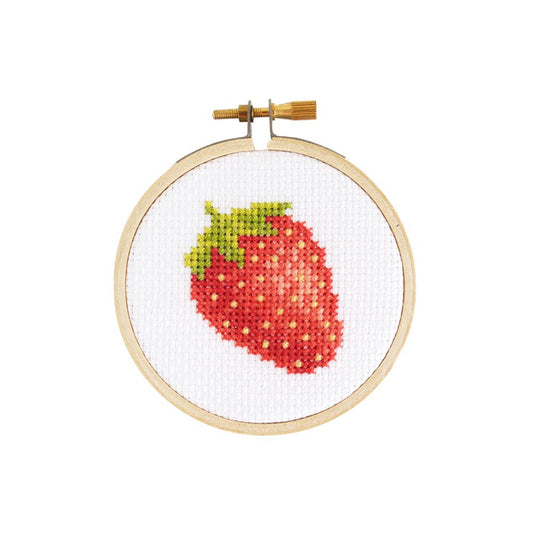 Strawberry - Mini Cross Stitch Kit