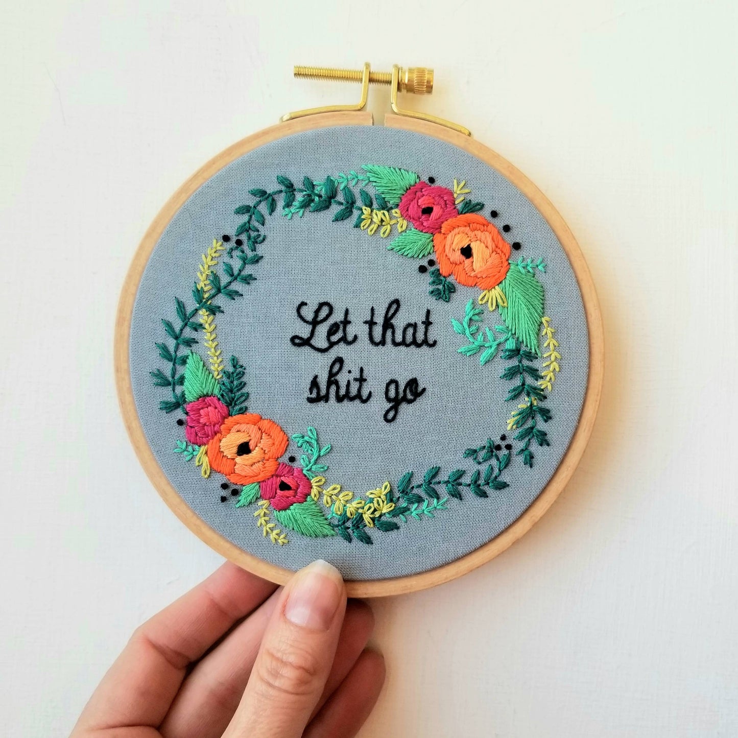 Let That Shit Go - Beginner Embroidery Kit