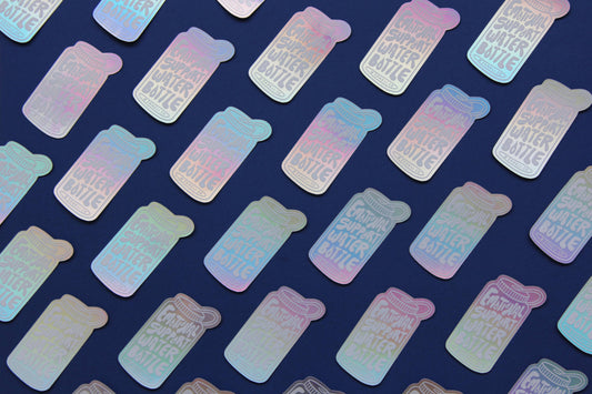 Emotional Support Water Bottle Sticker (Holographic)