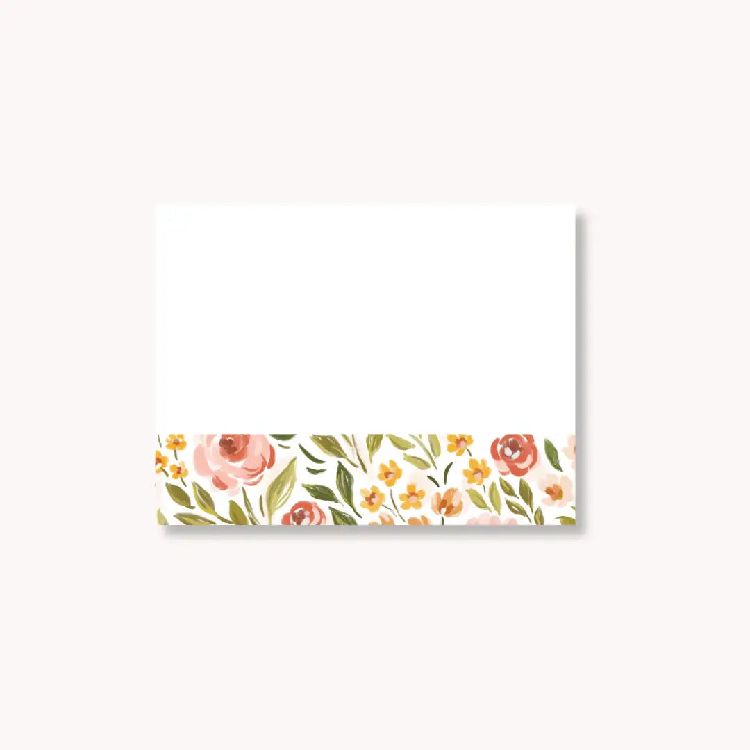 Floral Sticky Note, 4x3"