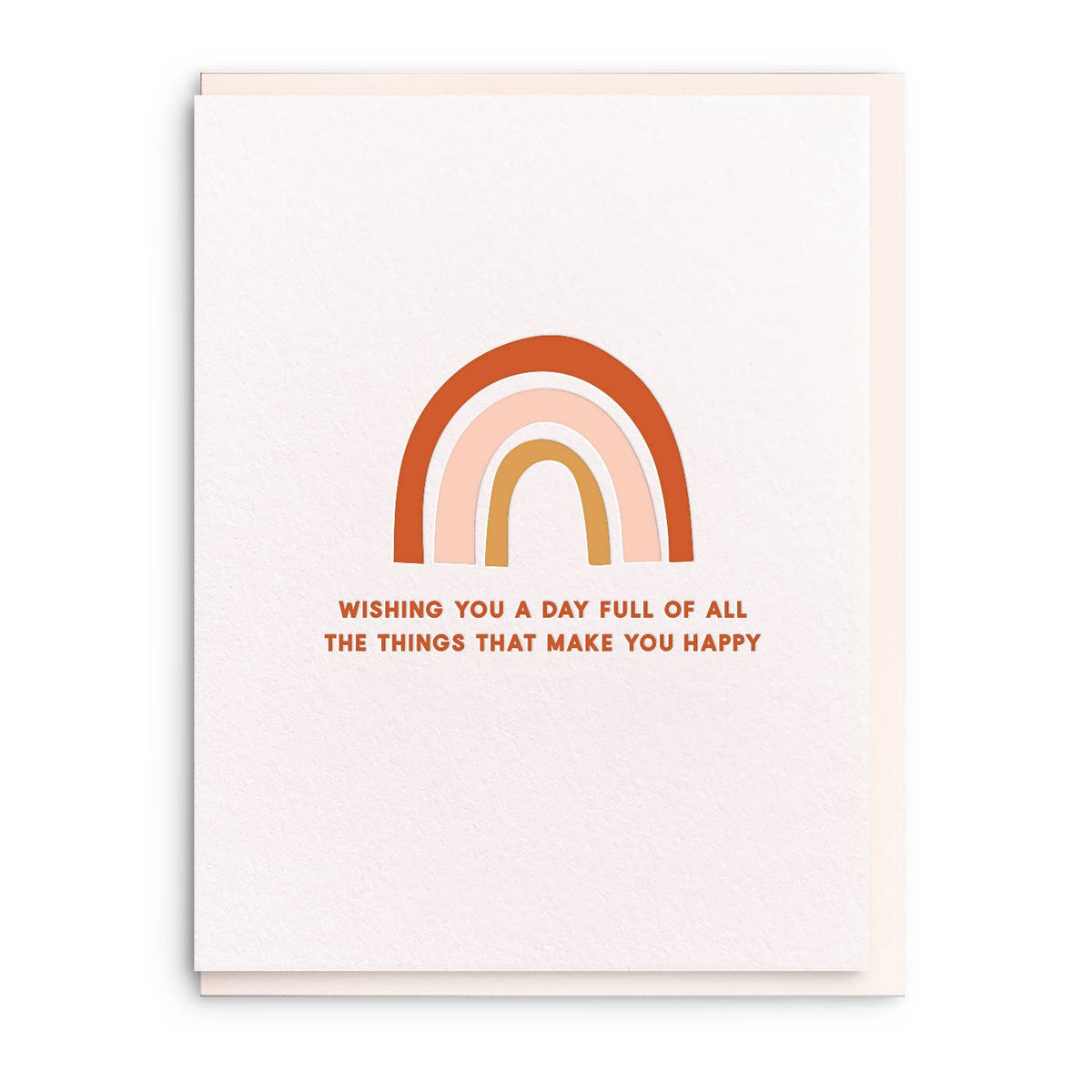 Rainbow -Letterpress Birthday Greeting Card
