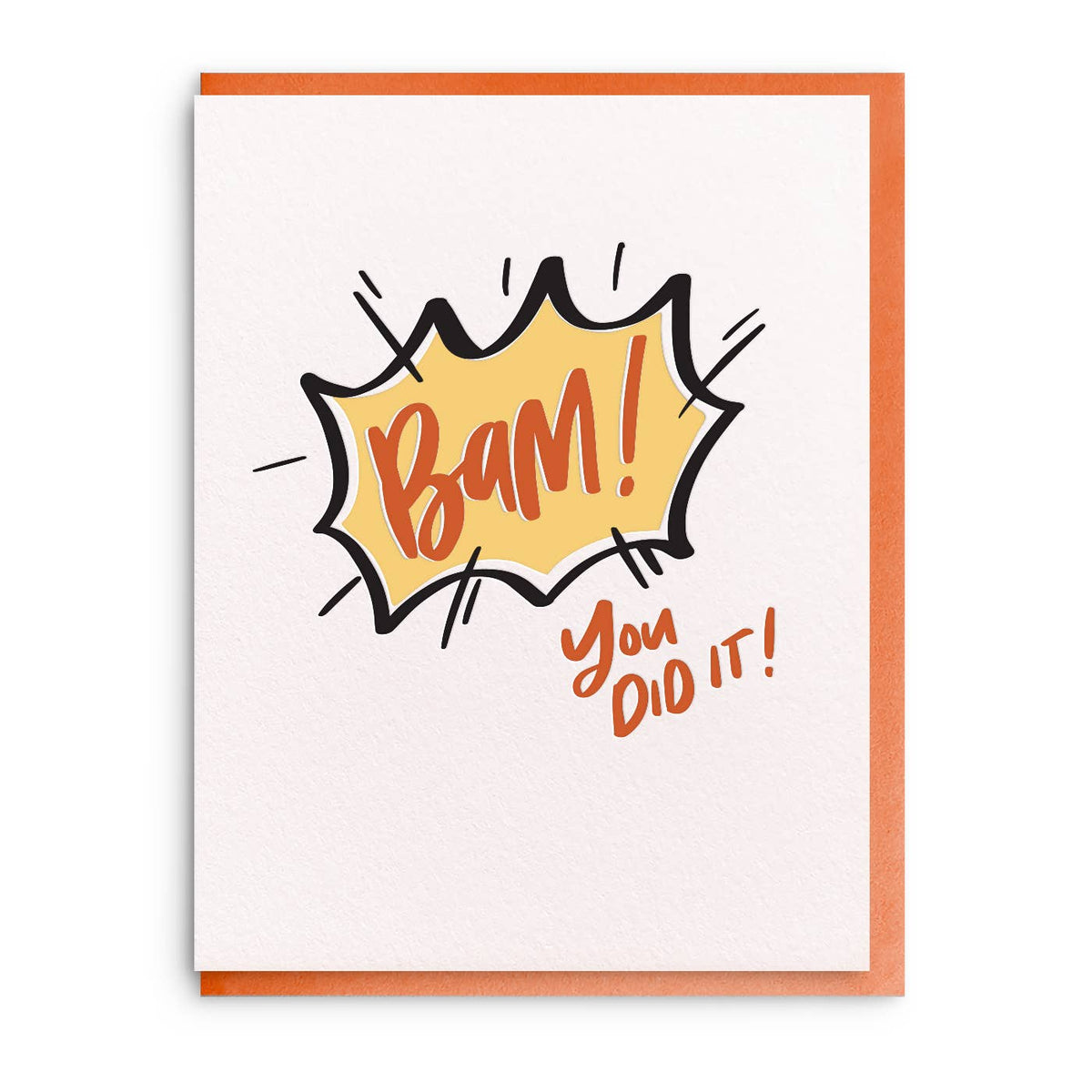 Bam! - Letterpress Congratulations Card