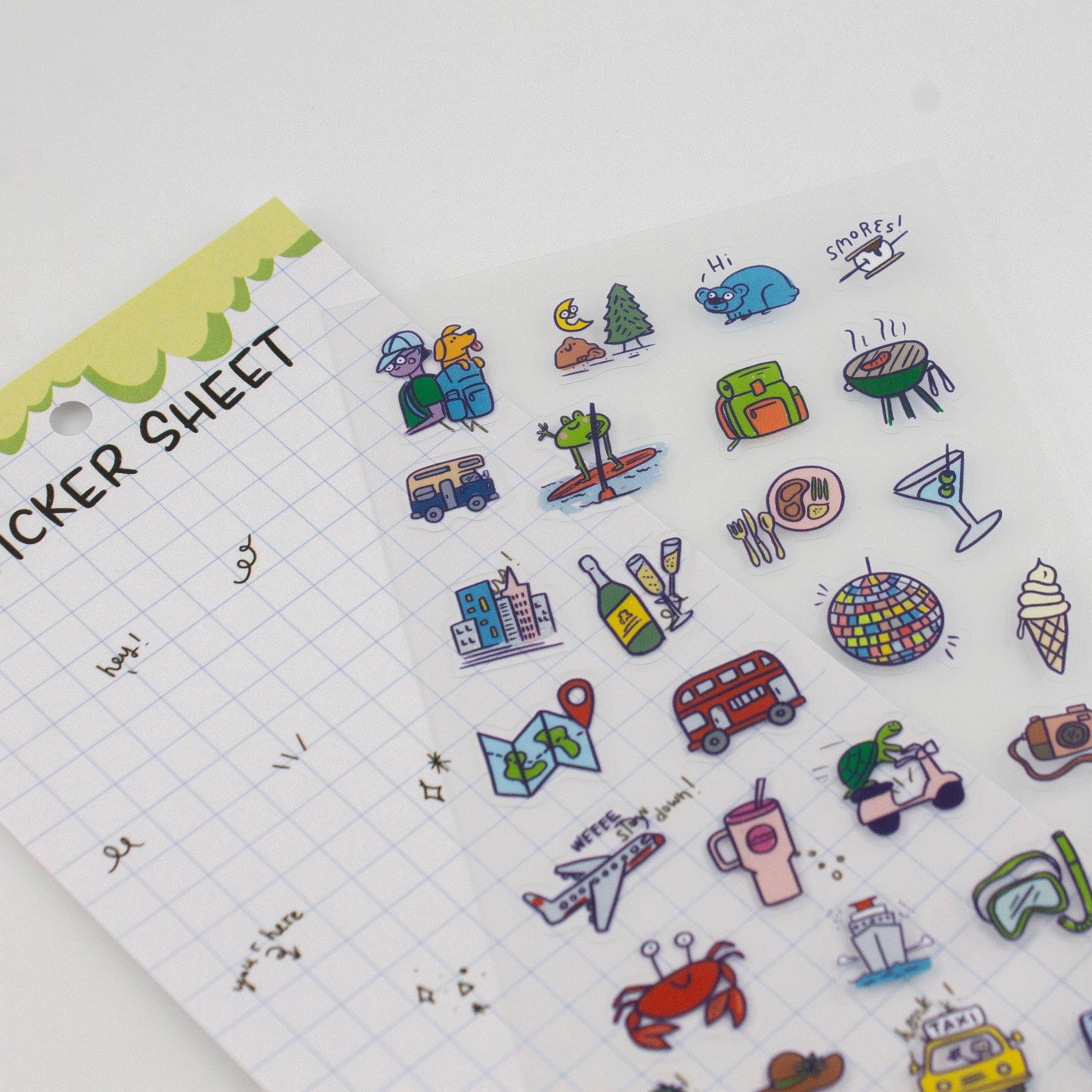 Travel 01 - Clear Planner Sticker Sheet