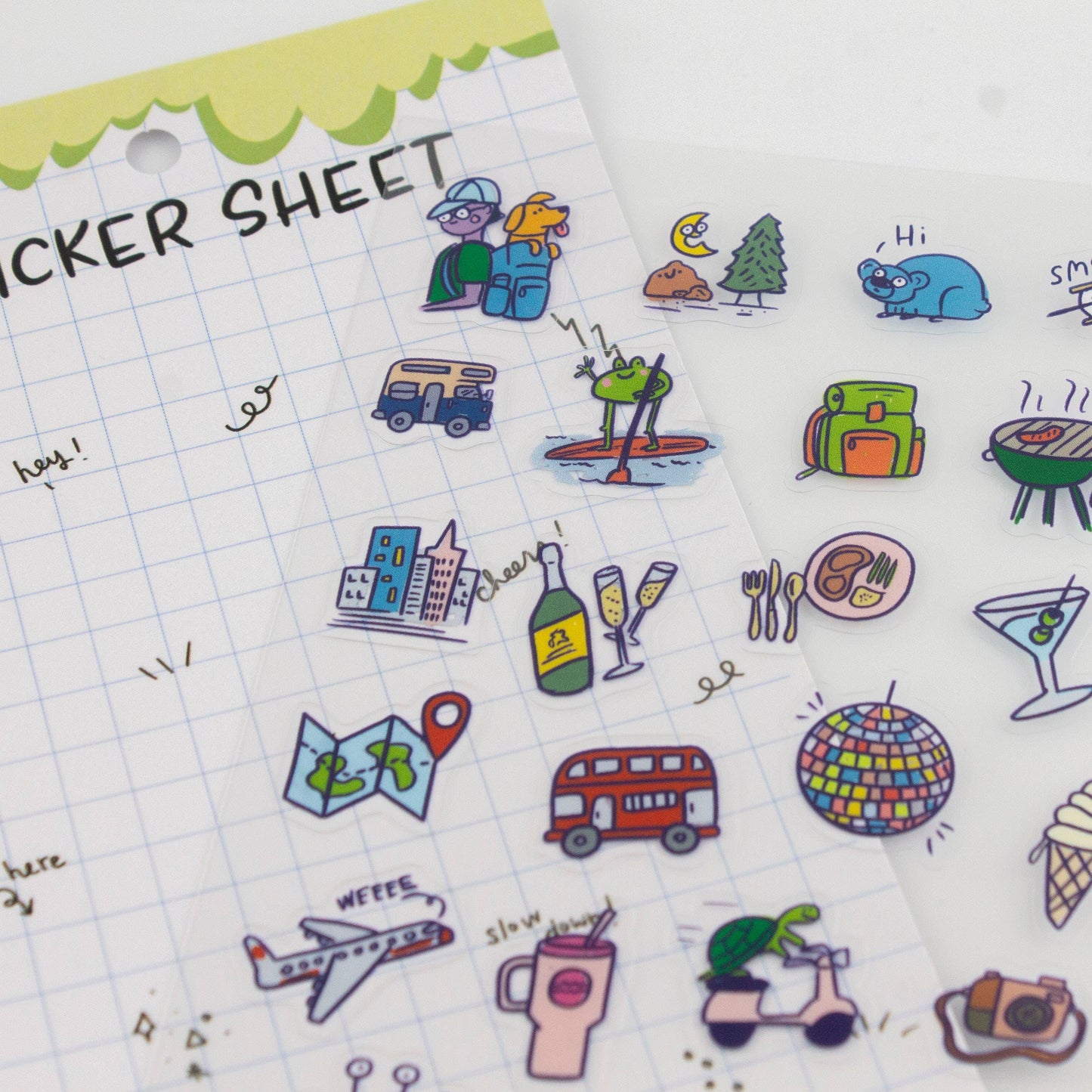 Travel 01 - Clear Planner Sticker Sheet