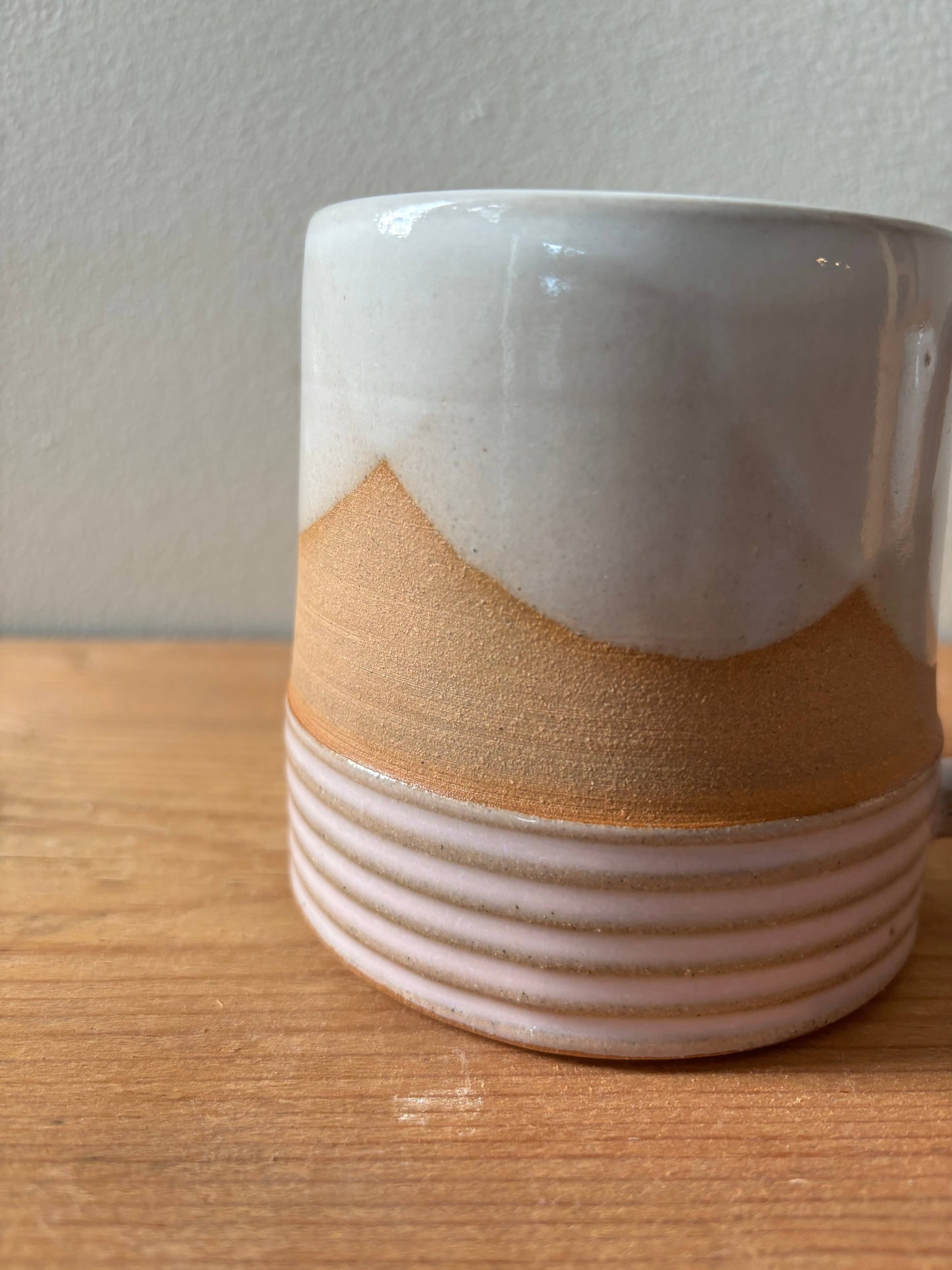 Ceramic Reeded Mug - Handmade