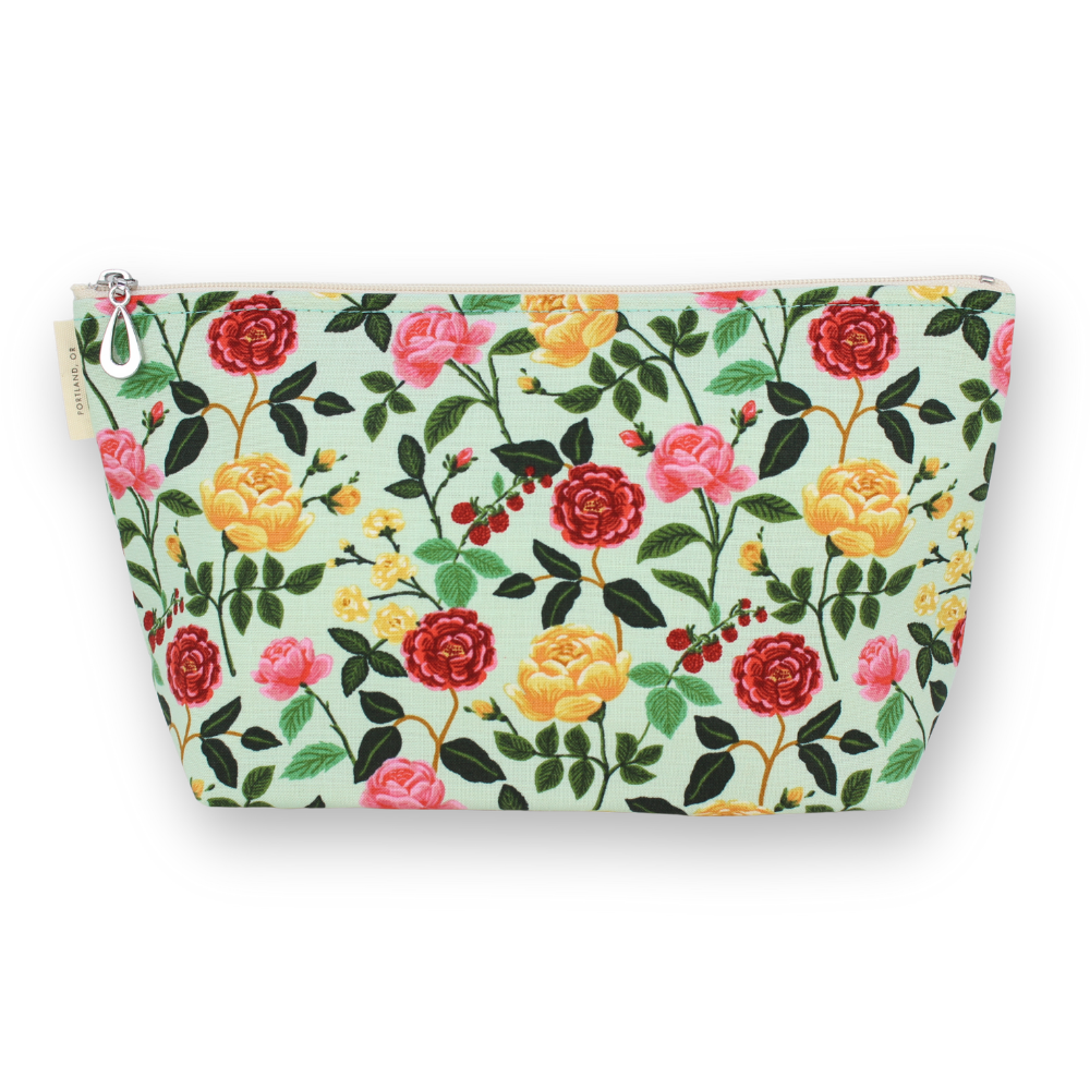 The Medium Makeup Bag | Lined Zip Pouch | Cotton