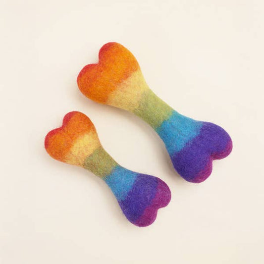RAINBOW WOOLBONE Wool Dog Toy