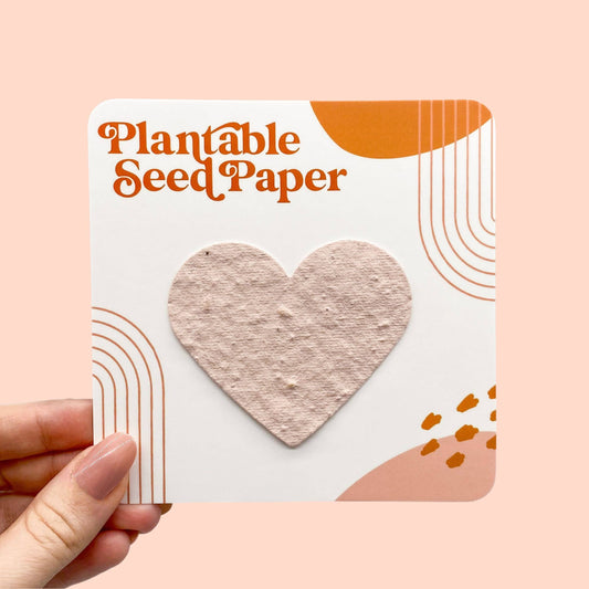 Plantable Seed Heart Card (Pink)