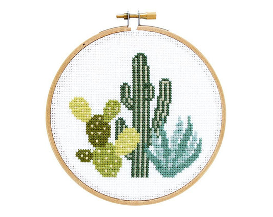 Desert Cacti Cross Stitch Kit