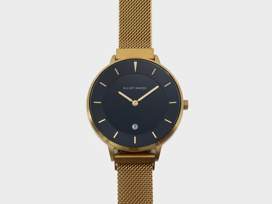 Gold Ember Minimalist Mesh Watch - 38mm